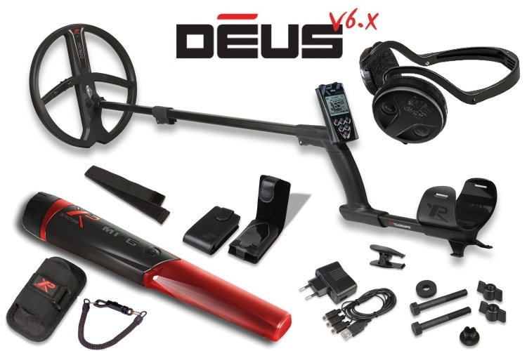 Preview: Metalldetektor XP DEUS X35 28cm Spule mit Funkkopfhöer WSA und MI-6 Pin